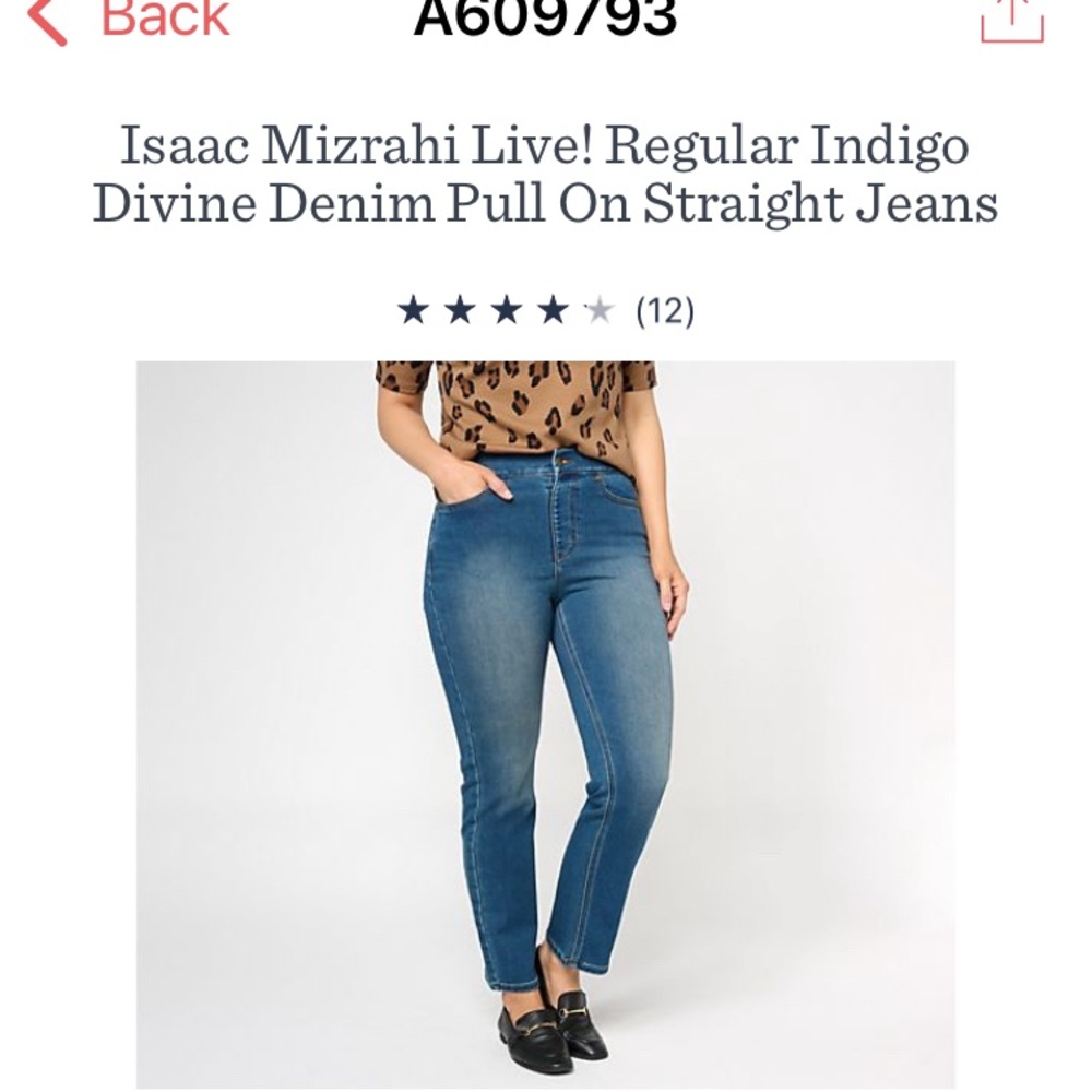Isaac Mizrahi Indigo Denim Straight Jeans